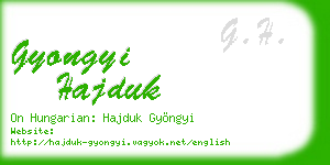 gyongyi hajduk business card